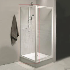 Zijwand Allibert Val 80x185cm Wit Profiel Met Glastekening