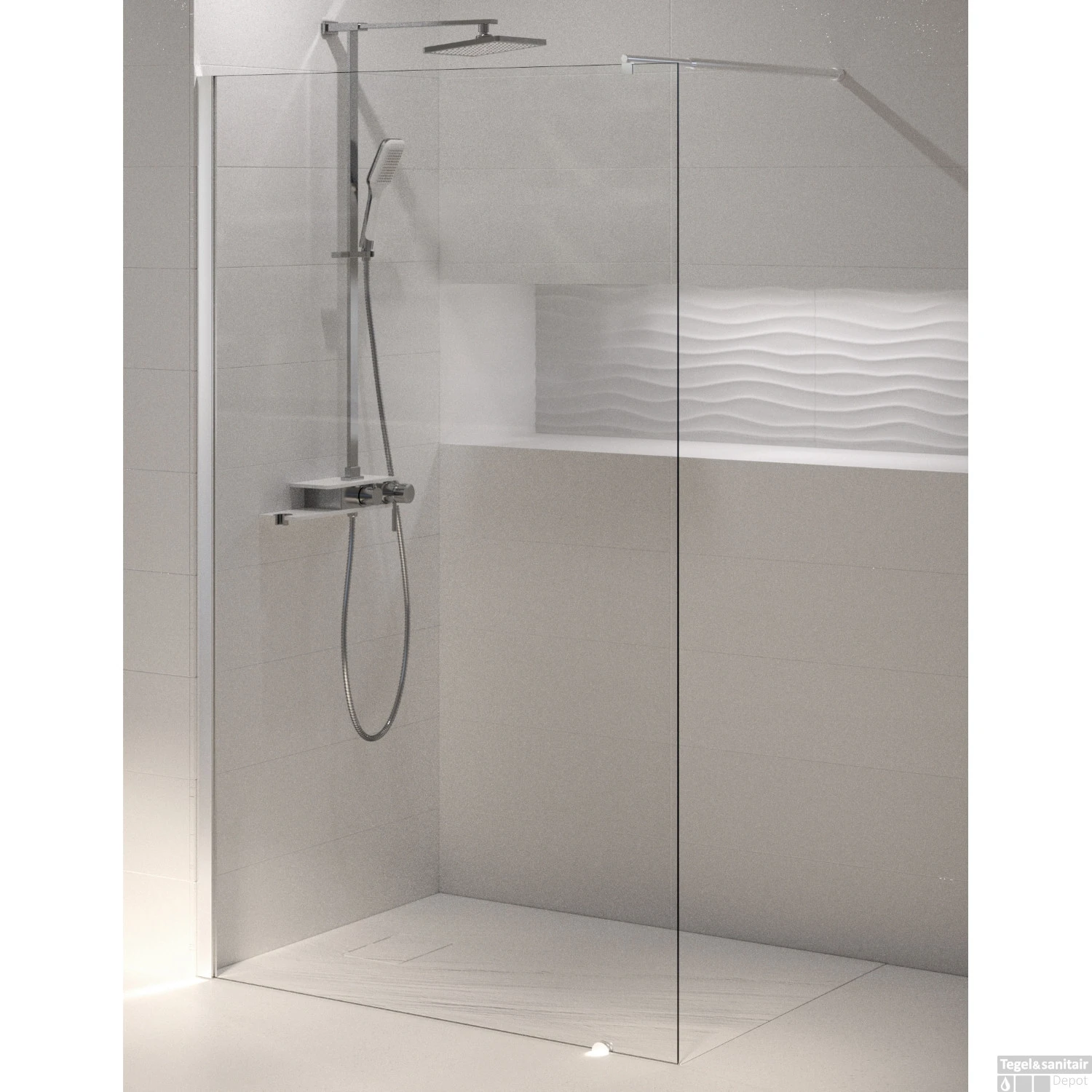 Inloopdouche Allibert Spot 120x195cm Veiligheidsglas 6mm Antikalk 1 Inloopdouche Allibert Spot 120x195cm Veiligheidsglas 6mm Antikalk