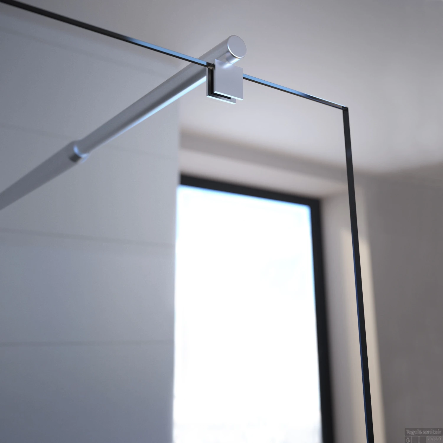 Inloopdouche Allibert Spot 120x195cm Veiligheidsglas 6mm Antikalk 2 Inloopdouche Allibert Spot 120x195cm Veiligheidsglas 6mm Antikalk - Afbeelding 2