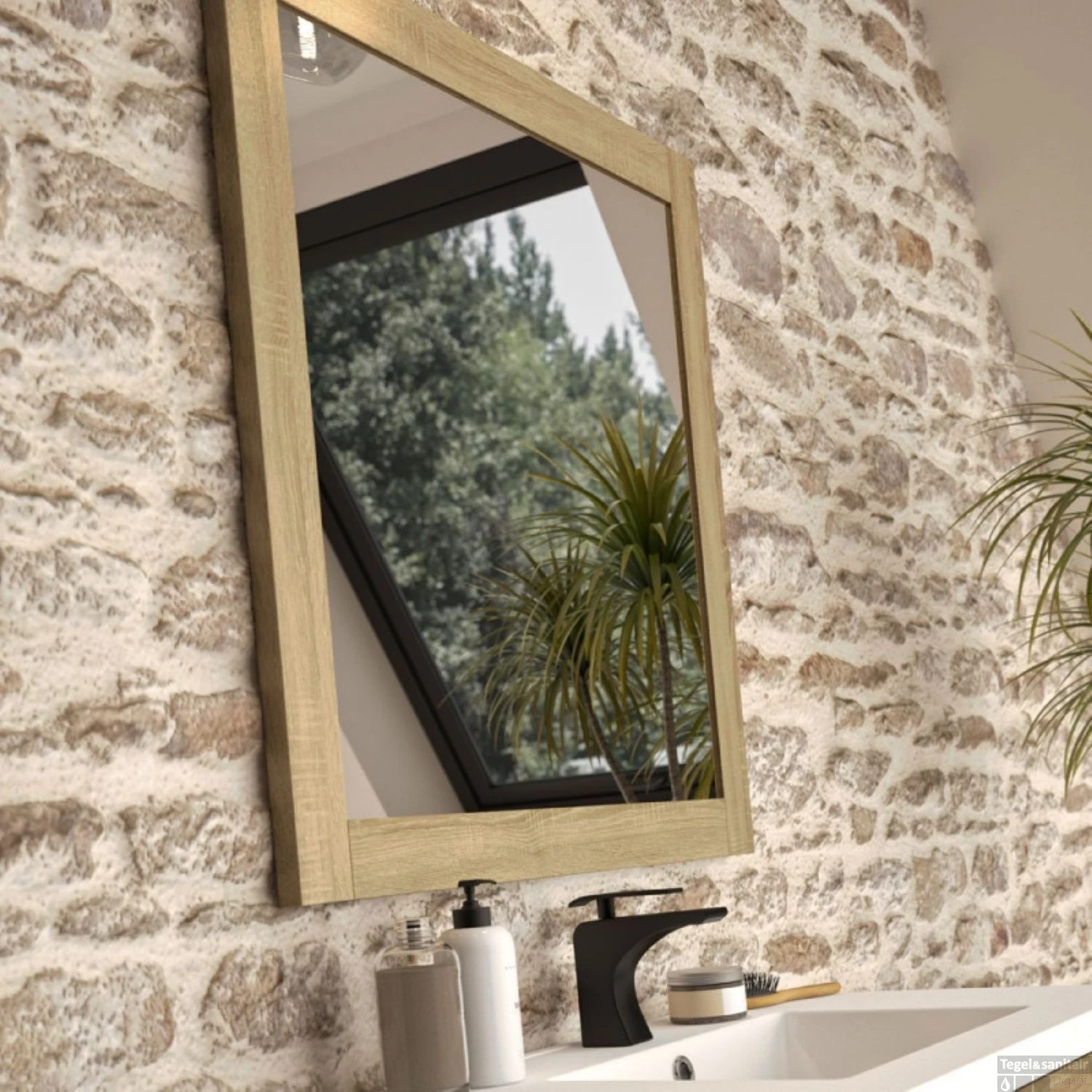 Badkamer Verkoop -Badkamer Verkoop allibert spiegel cambridge met kader 80 cm sfeer