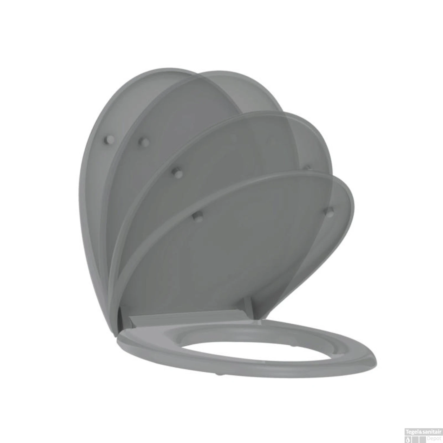 Allibert Toiletzitting Boreo Grijs 2 Allibert Toiletzitting Boreo Grijs - Afbeelding 2