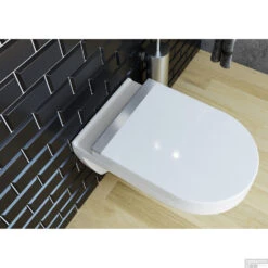 Allibert Toiletzitting Steel Glans Wit -Badkamer Verkoop allibert toiletzitting steel glans wit sfeer