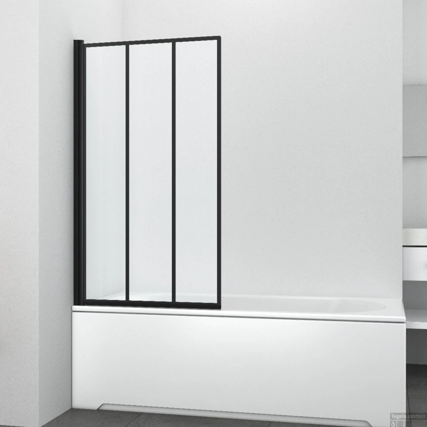 Badwand Allibert Loft-Game 1 Scherm 80x140 Cm Omkeerbaar Zwart 2 Badwand Allibert Loft-Game 1 Scherm 80x140 Cm Omkeerbaar Zwart - Afbeelding 2