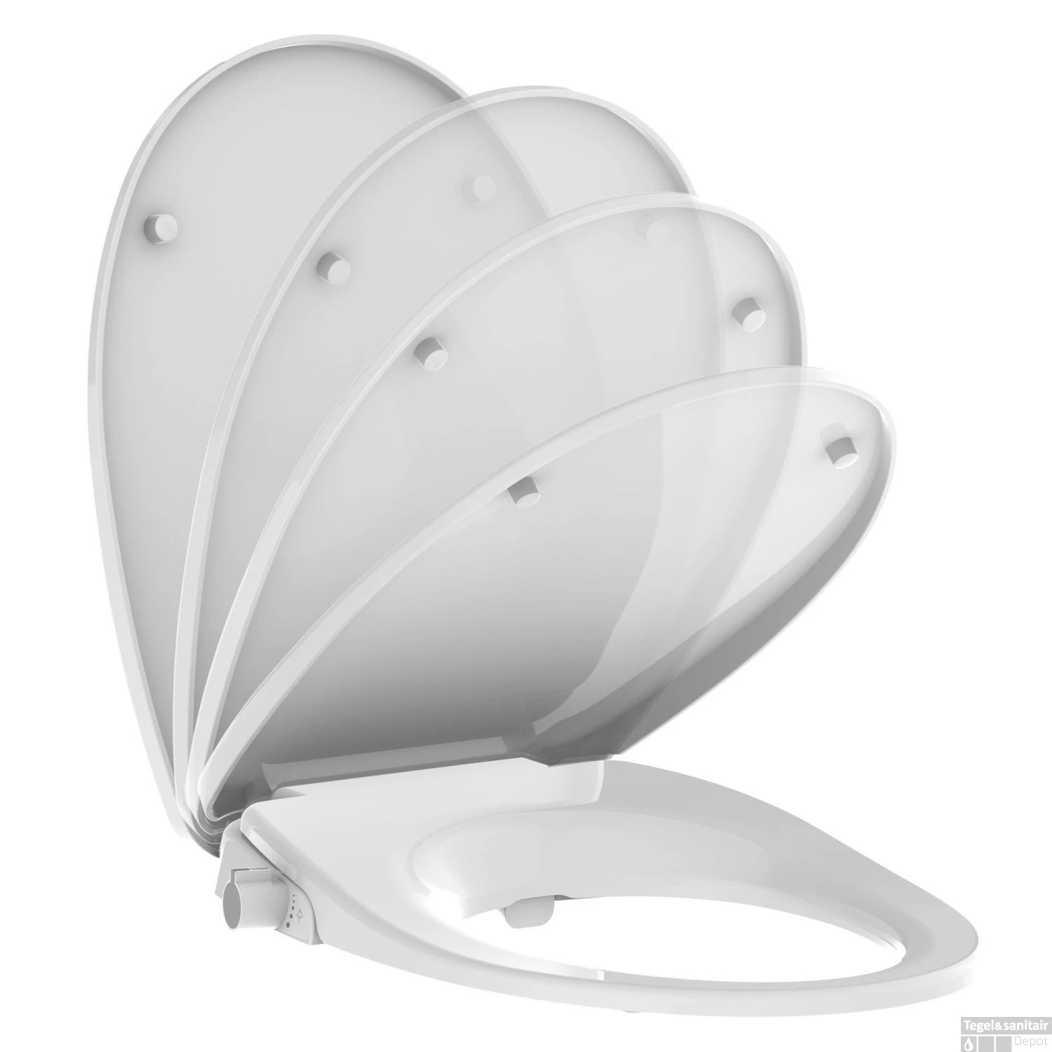 Closetzitting Allibert Aledo 37,2x6,5x48,5 Cm Soft Close Wit 2 Closetzitting Allibert Aledo 37,2x6,5x48,5 Cm Soft Close Wit - Afbeelding 2