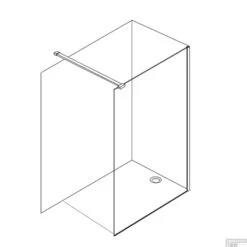 Inloopdouche Allibert Colors 117-120x200 Cm Zwart -Badkamer Verkoop colors walk in tech 4