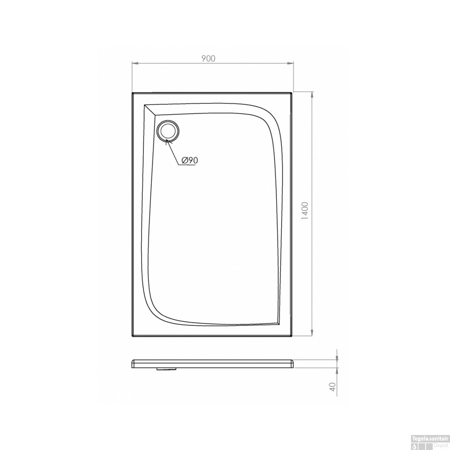 Douchebak Allibert Jacana 140x90x4 Cm Rechthoekig Bioplax Hoogglans Wit 2 Douchebak Allibert Jacana 140x90x4 Cm Rechthoekig Bioplax Hoogglans Wit - Afbeelding 2