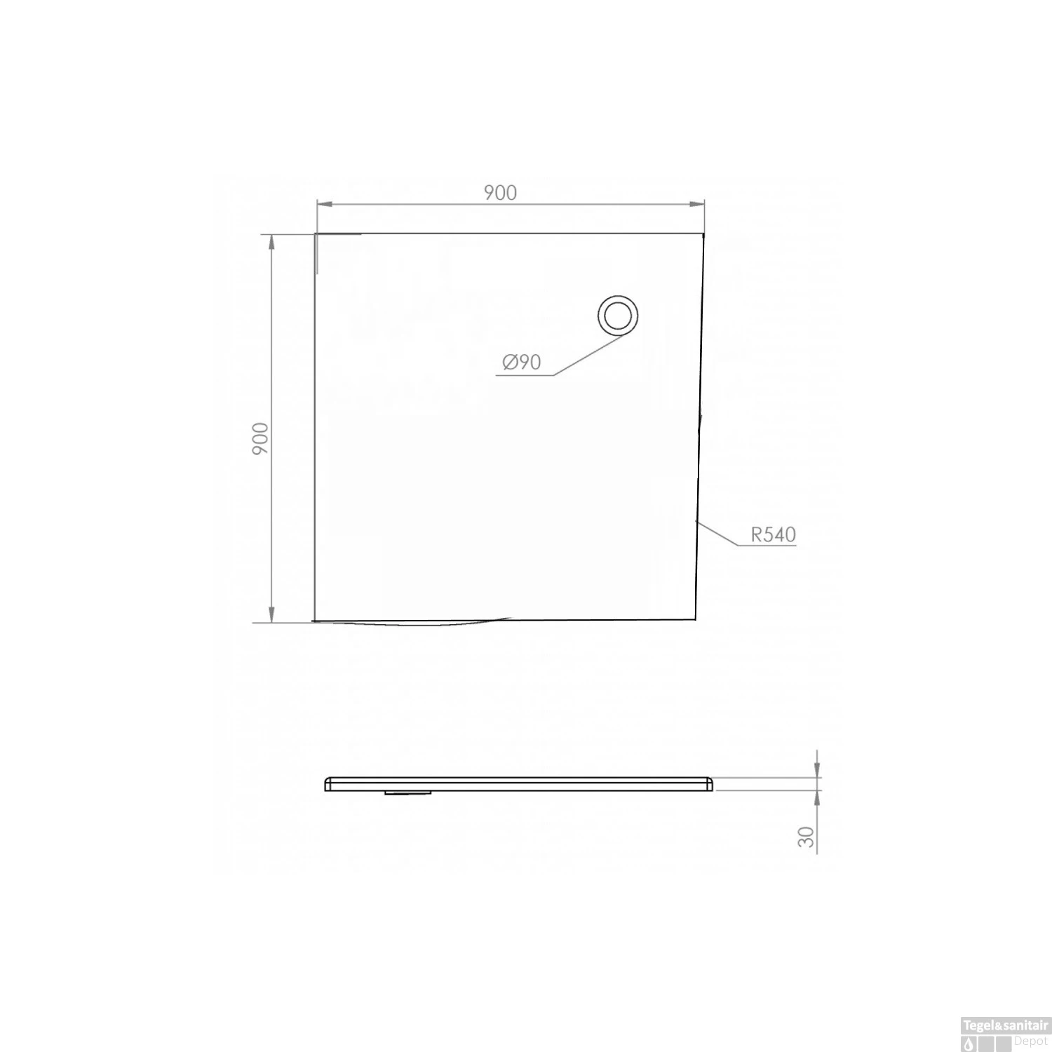Douchebak Allibert Jacana 90x90x3 Cm Vierkant Bioplax Hoogglans Wit 2 Douchebak Allibert Jacana 90x90x3 Cm Vierkant Bioplax Hoogglans Wit - Afbeelding 2