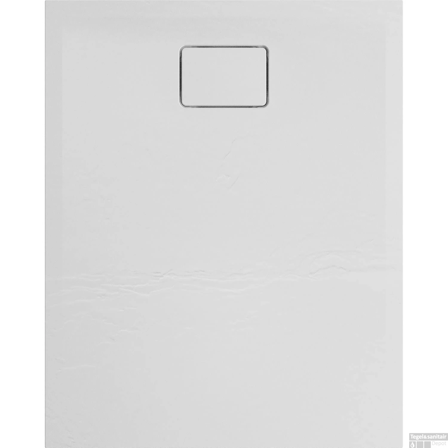 Douchebak Allibert Terreno Rechthoek Inbouw Polybeton 100x80 Cm Wit