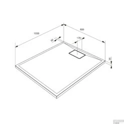 Douchebak Allibert Terreno Rechthoek Inbouw Polybeton 100x80 Cm Wit -Badkamer Verkoop douchebak allibert terreno rechthoek inbouw bioplax 100x80 cm wit tech 2
