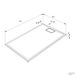Douchebak Allibert Terreno Rechthoek Inbouw Polybeton 120x80 Cm Wit -Badkamer Verkoop douchebak allibert terreno rechthoek inbouw polybeton 120x80 tech 4