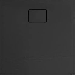 Douchebak Allibert Terreno Vierkant Inbouw Polybeton 90x90 Cm Bazalt Zwart