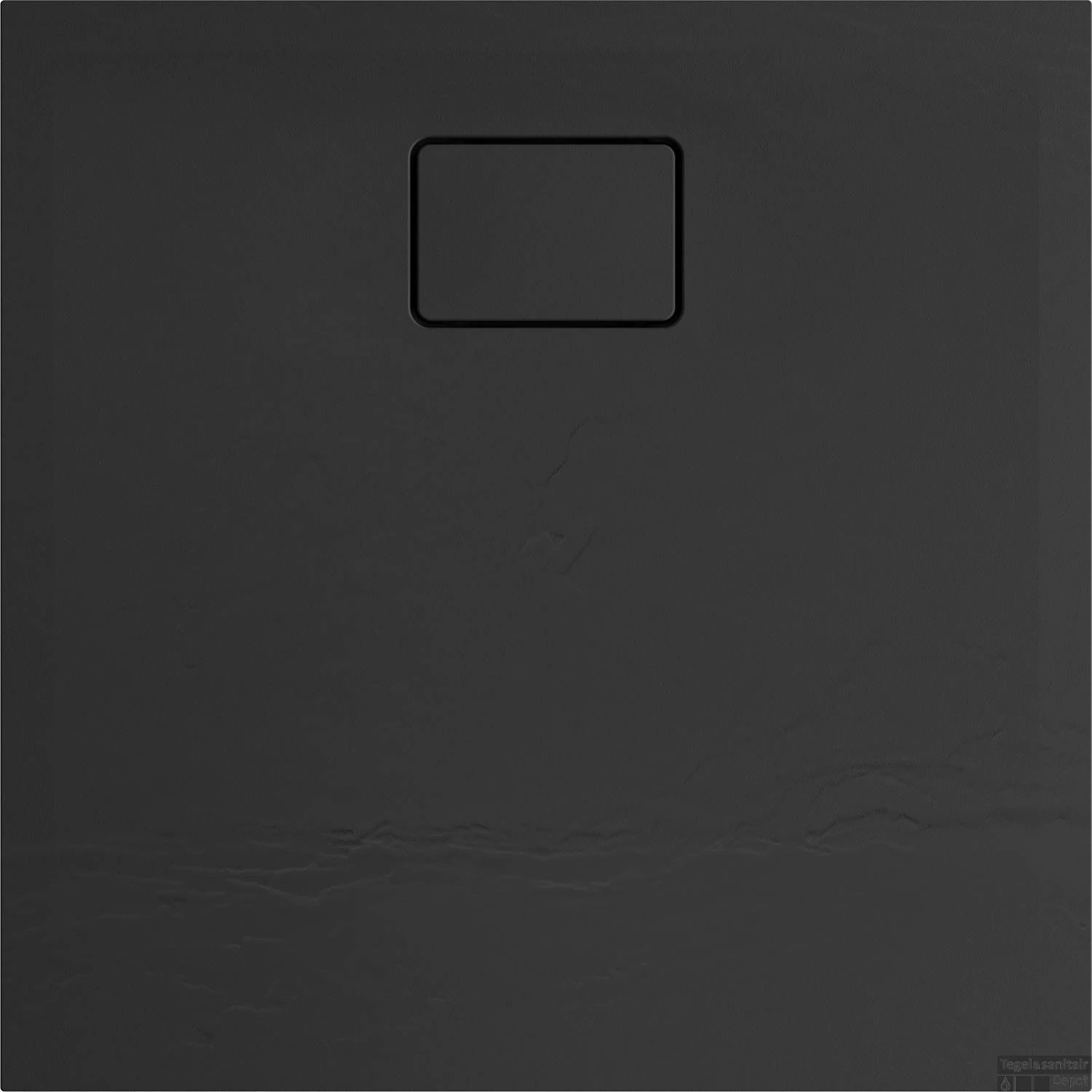 Douchebak Allibert Terreno Vierkant Inbouw Polybeton 90x90 Cm Bazalt Zwart