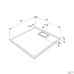 Douchebak Allibert Terreno Vierkant Inbouw Polybeton 90x90 Cm Wit 5 Douchebak Allibert Terreno Vierkant Inbouw Polybeton 90x90 Cm Wit -Badkamer Verkoop douchebak allibert terreno vierkant inbouw polybeton 90x90 cm wit tech