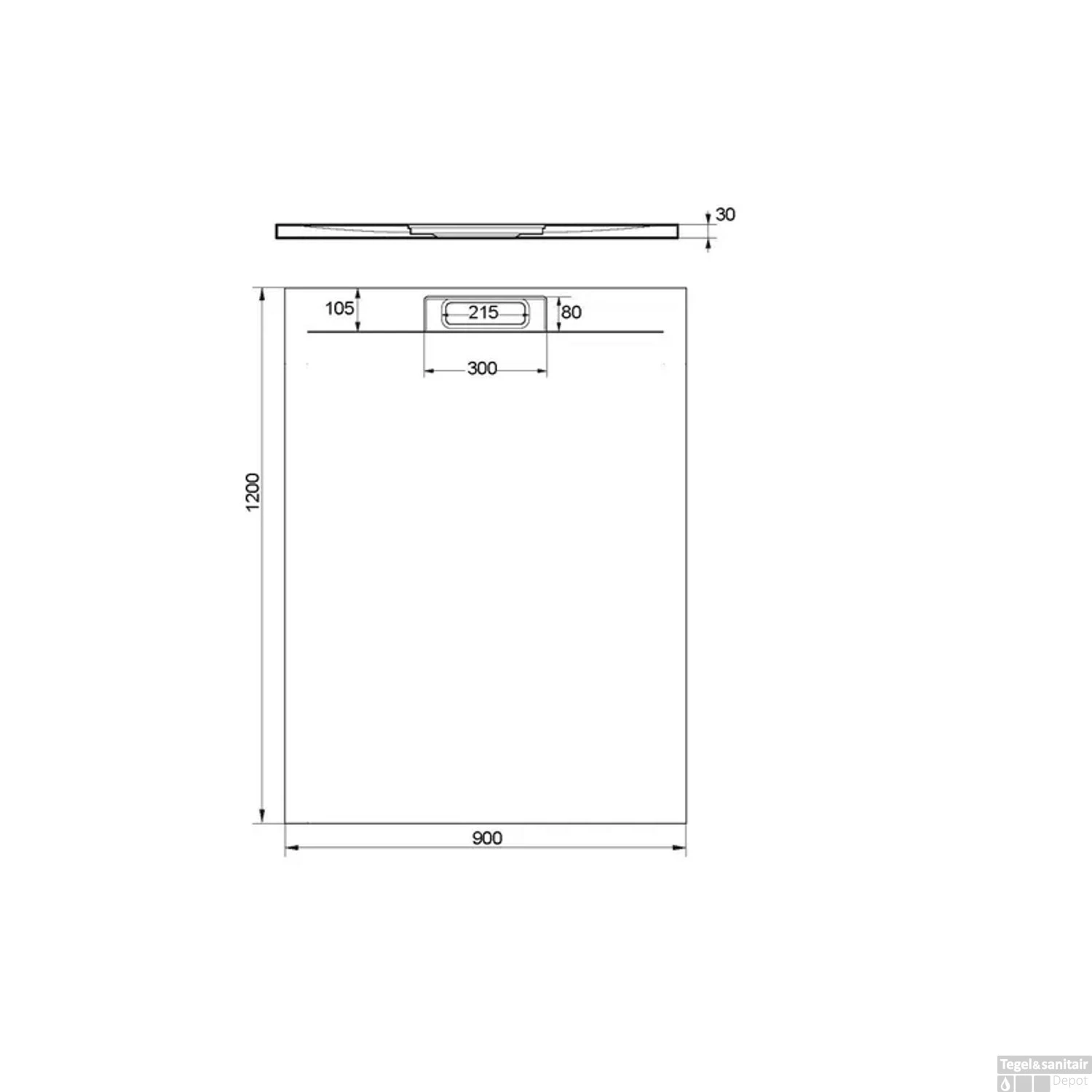 Douchebak + Sifon Allibert Rectangle 120x90 Cm Mat Groen Korstmos 2 Douchebak + Sifon Allibert Rectangle 120x90 Cm Mat Groen Korstmos - Afbeelding 2