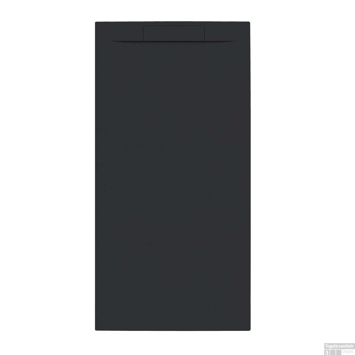 Douchebak + Sifon Allibert Rectangle 160x80 Cm Mat Zwart