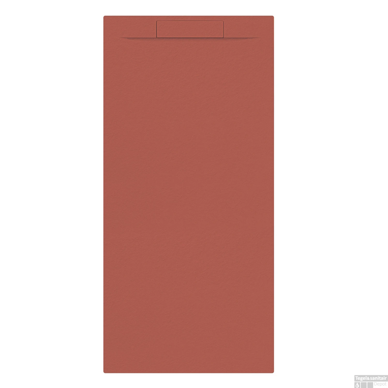 Douchebak + Sifon Allibert Rectangle 180x80 Cm Mat Rood Terracotta