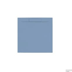 Douchebak + Sifon Vierkant Allibert Luna Carre Mat Blauw Balt