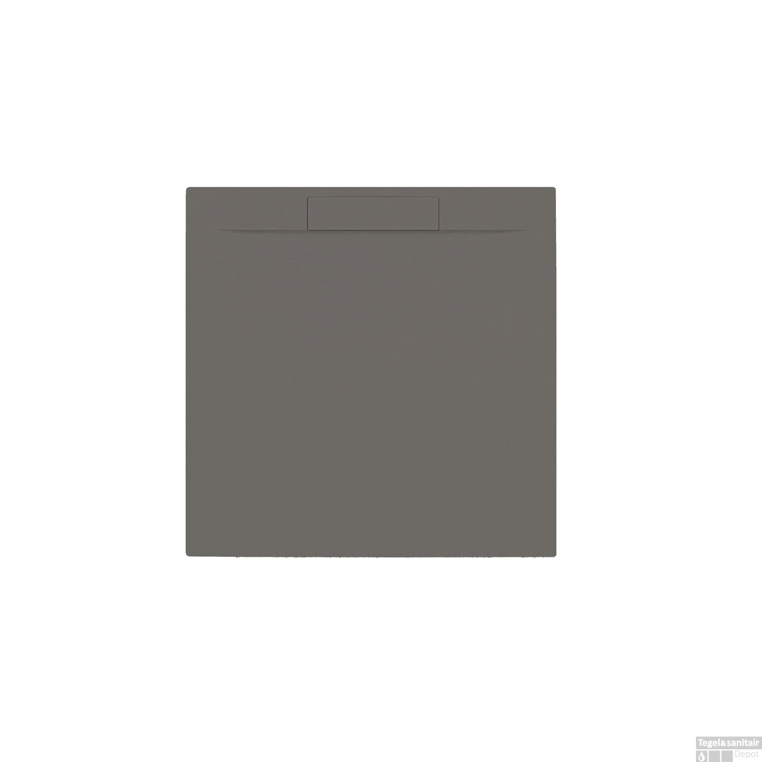 Douchebak + Sifon Vierkant Allibert Luna Carre Mat Gunmetal