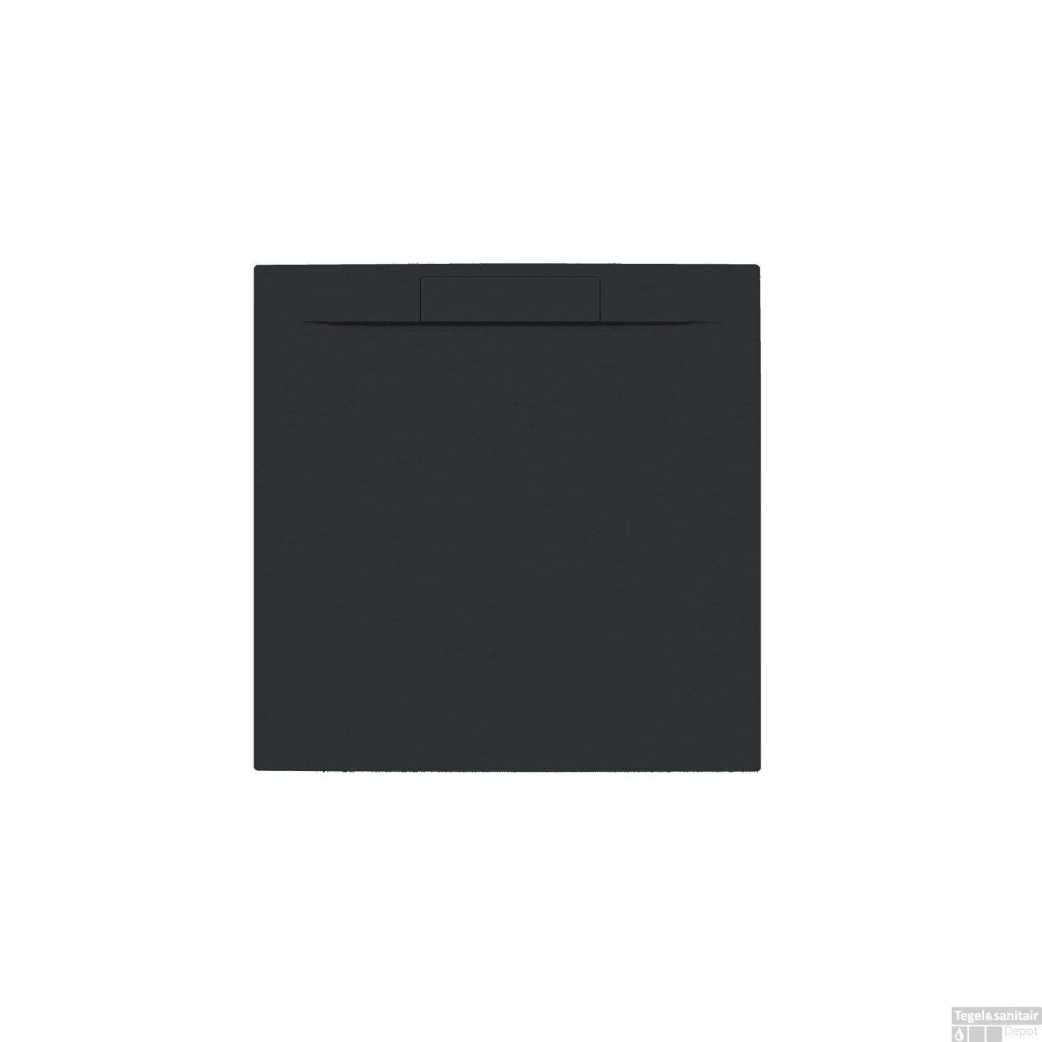Douchebak + Sifon Vierkant Allibert Luna Carre Mat Zwart