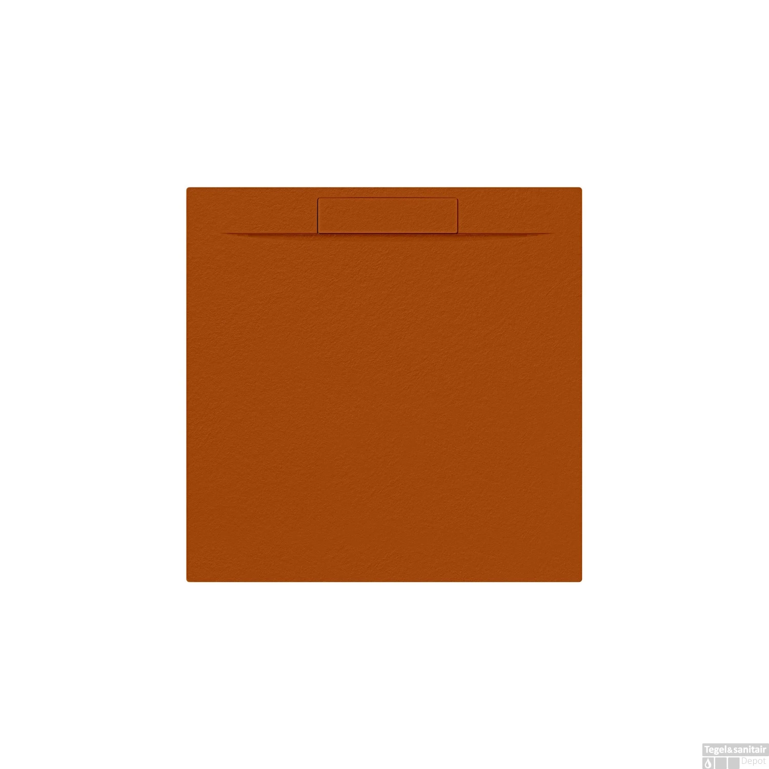 Douchebak + Sifon Vierkant Allibert Luna Carre Satijn Koper Oranje 1 Douchebak + Sifon Vierkant Allibert Luna Carre Satijn Koper Oranje