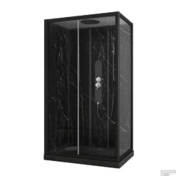 Douchecabine Allibert Alep Hoekmodel 120x80x225 Cm Rechthoek Frontale Instap Met Schuifdeur