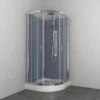 Douchecabine Allibert Everest 225x90x90 Cm Kwartrond Hoekinstap Schuifdeuren 4mm Helder Glas