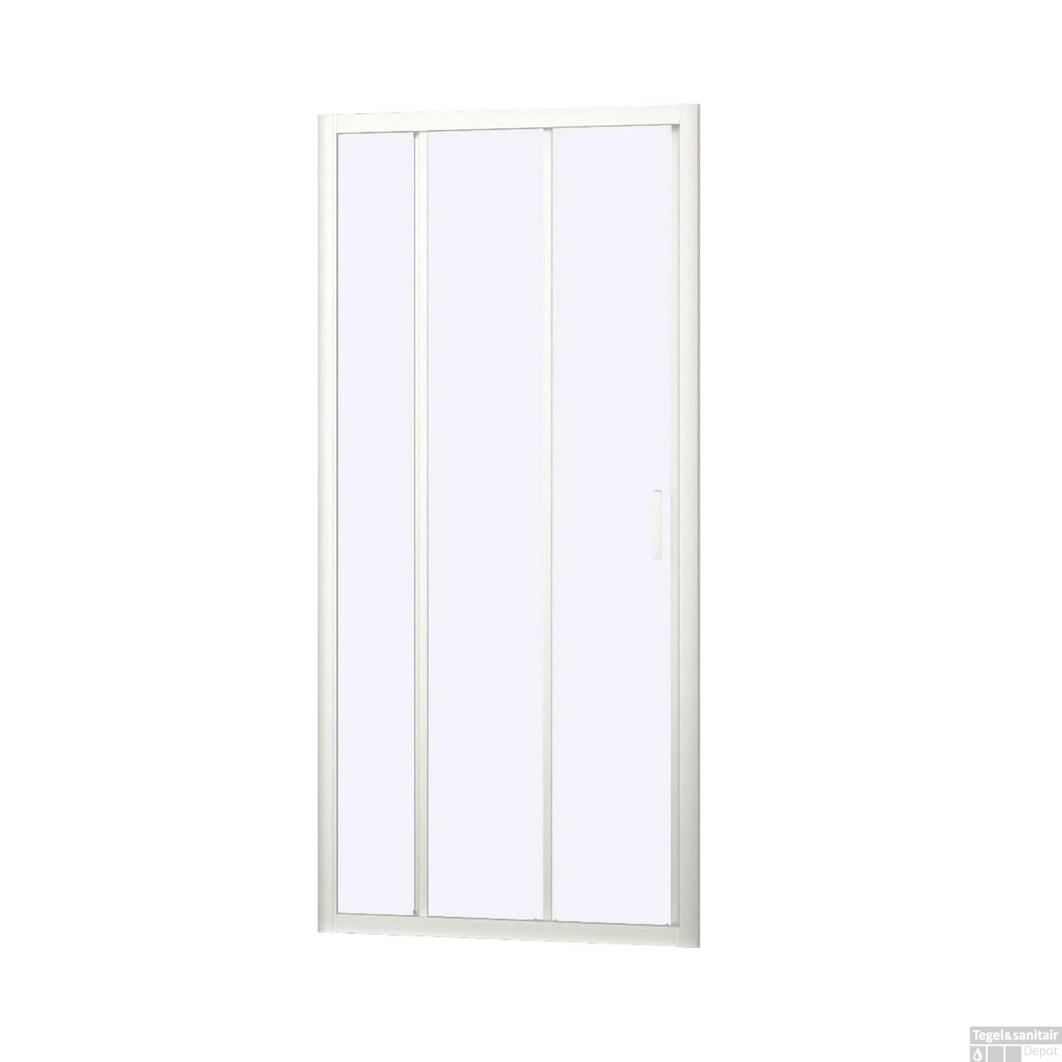 Nisdeur Allibert Happy Frontale Instap 3 Delen 89-91x185 Cm Horizontaal Gelijnd Wit - Afbeelding 2