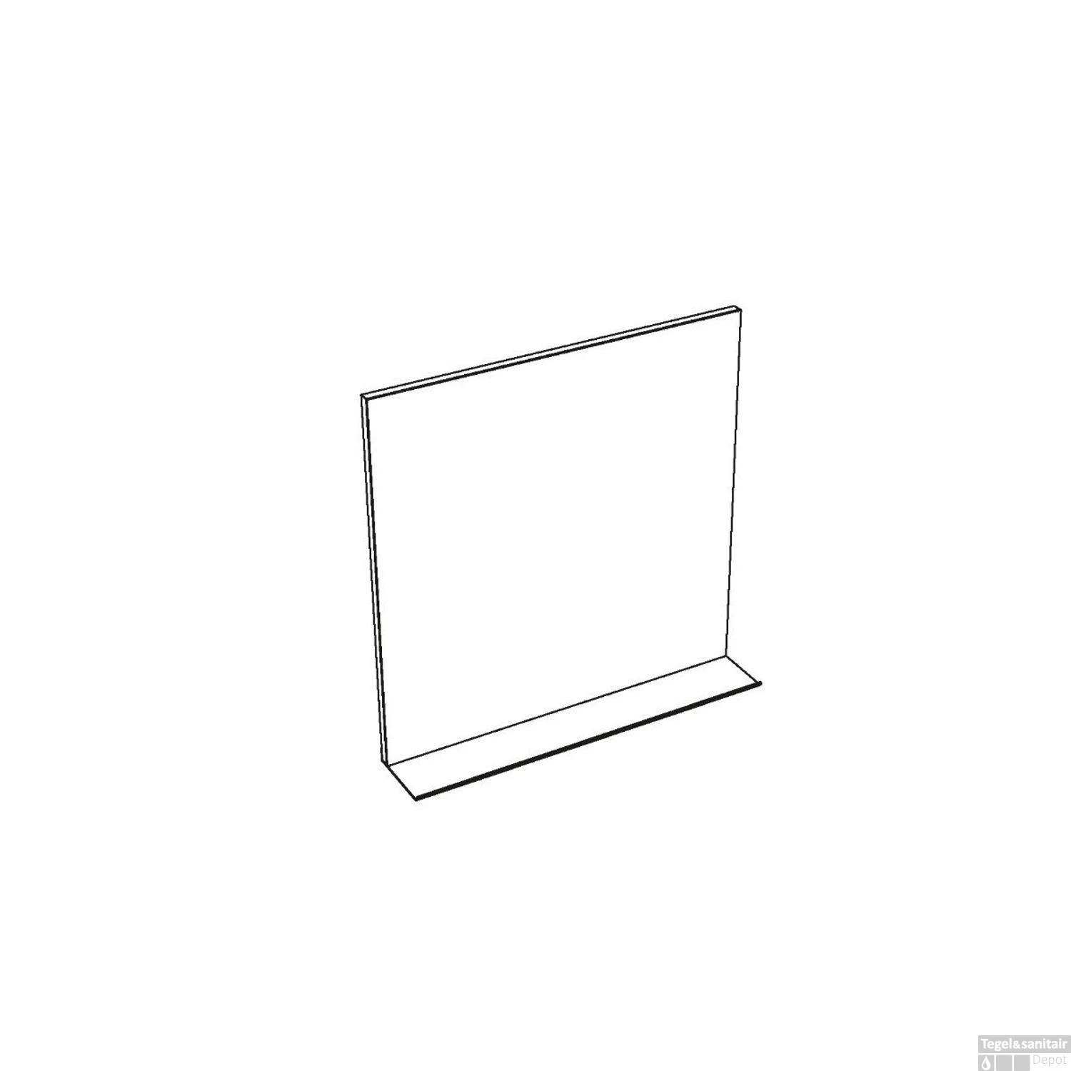 Spiegel Allibert Sitio Met Kader En Aflegmogelijkheid 60 Cm Mat Zwart - Afbeelding 2