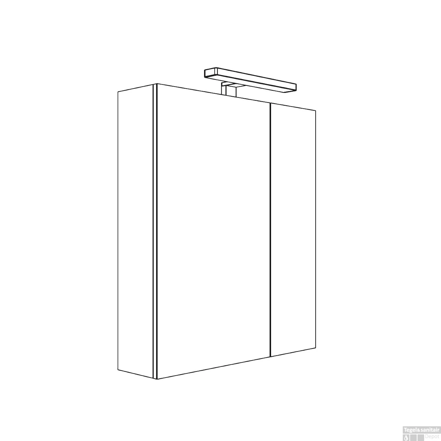 Spiegelkast Allibert Juno LED Verlichting NL Stopcontact 60x75.2x16cm Softclose Deuren Glans Wit 3 Spiegelkast Allibert Juno LED Verlichting NL Stopcontact 60x75.2x16cm Softclose Deuren Glans Wit - Afbeelding 3