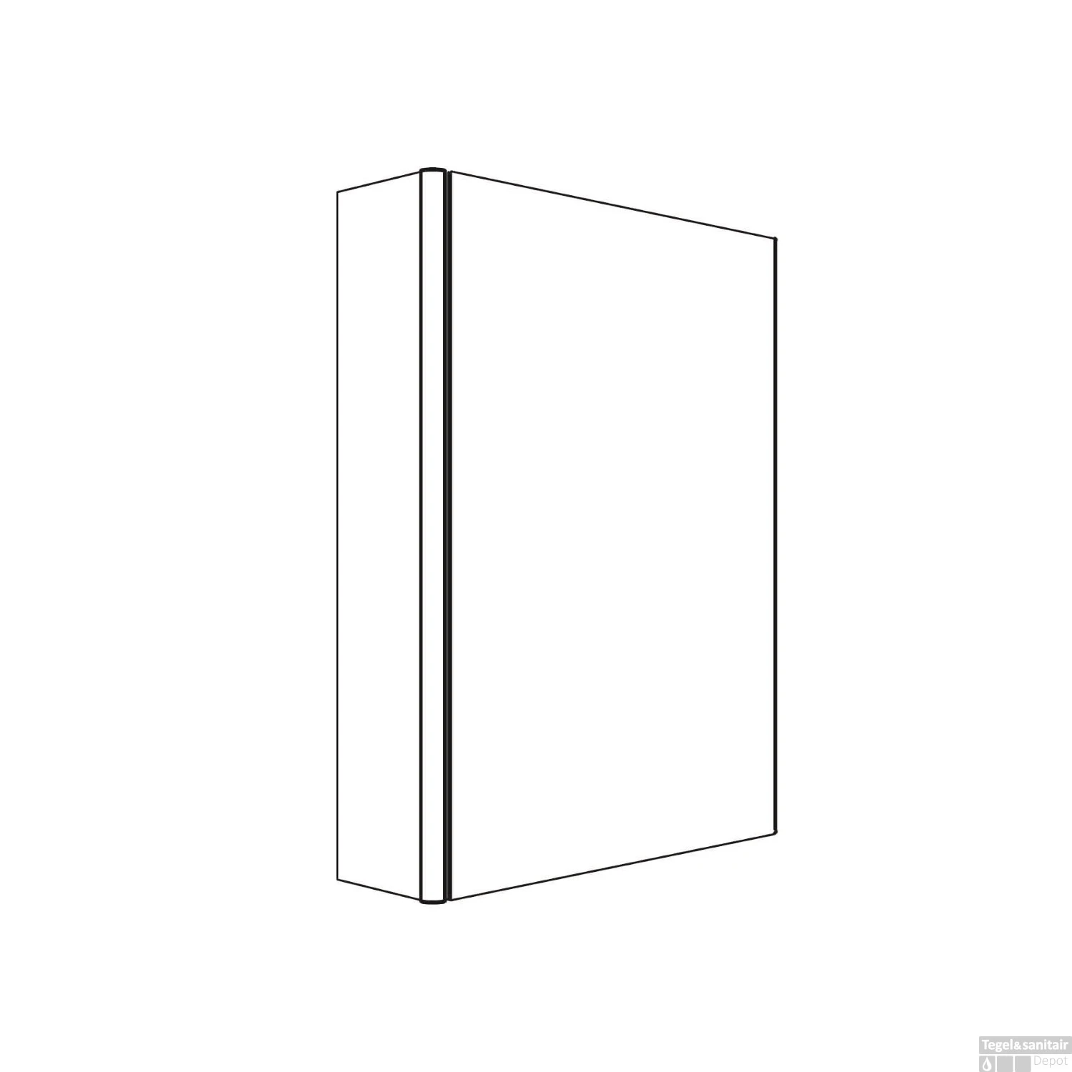 Spiegelkast Allibert Stella LED Verlichting 50x65x14cm Softclose Deur Glans Wit - Afbeelding 3