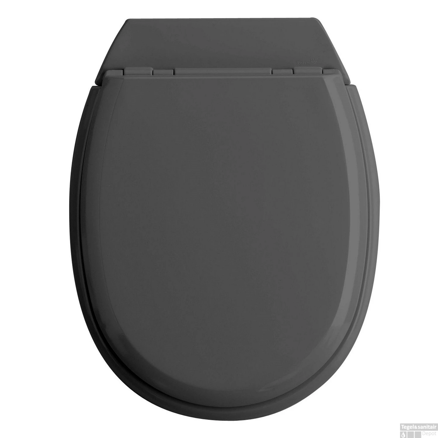 Toiletzitting Allibert Atlas Afklikbaar 37x5,1x48 Cm Geperst Hout Antraciet Grijs