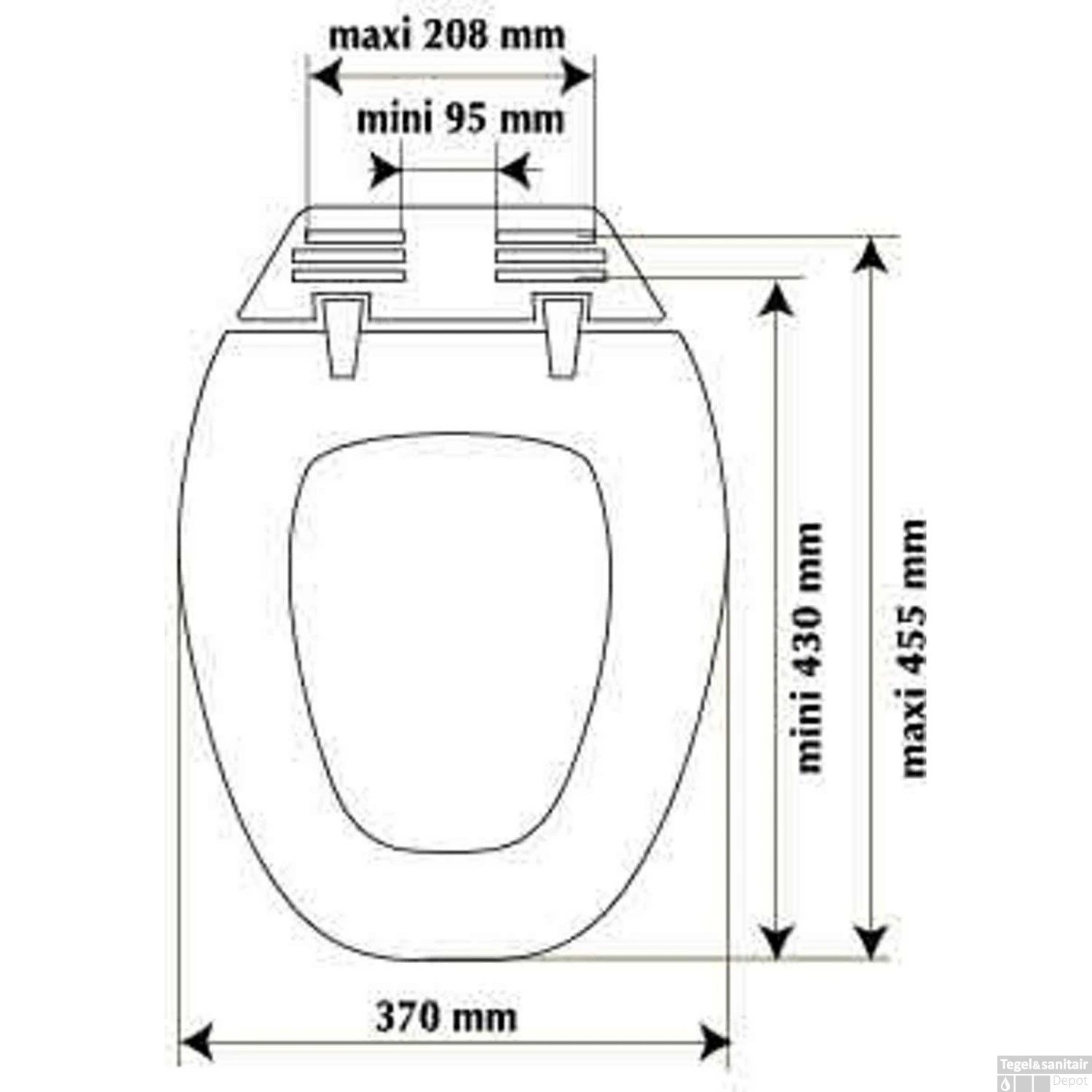 Toiletzitting Allibert Atlas Afklikbaar 37x5,1x48 Cm Geperst Hout Antraciet Grijs - Afbeelding 2