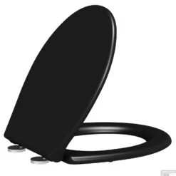 Toiletzitting Allibert Dolceo Afklikbaar 37x5,5x46,5 Cm SoftClose Katoen Mat Zwart