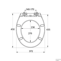 Toiletzitting Allibert Mila Afklikbaar 37,2x5,2x45 Cm Soft-Close Kunststof Antraciet 5 Toiletzitting Allibert Mila Afklikbaar 37,2x5,2x45 Cm Soft-Close Kunststof Antraciet -Badkamer Verkoop toiletzitting allibert mila glanzend wit tech 1