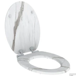 Toiletzitting Allibert Naturo 36,7x5x45 Cm Wit Marmer -Badkamer Verkoop toiletzitting allibert naturo 36 7x5x45 cm wit marmer sfeer2
