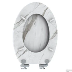 Toiletzitting Allibert Naturo 36,7x5x45 Cm Wit Marmer -Badkamer Verkoop toiletzitting allibert naturo 36 7x5x45 cm wit marmer sfeer3
