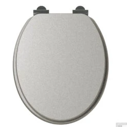 Toiletzitting Allibert Silver Geperst Hout Soft Close Zilver -Badkamer Verkoop toiletzitting allibert silver geperst hout soft close zilver shop1