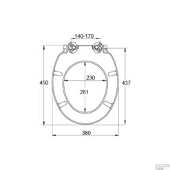 Toiletzitting Allibert Vito Afklikbaar 38x5x45 Cm Soft-Close Kunststof Wit -Badkamer Verkoop toiletzitting allibert vito glanzend wit tech
