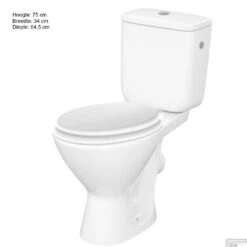 Duoblok Allibert Vito 75x64,5 Cm PK Wit -Badkamer Verkoop wc pack allibert vito 75x64 5 cm pk wit tec